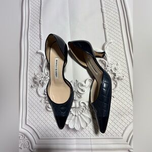 Manolo Blahnik Dark Blue Shoes Size 36.5